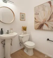 Powder room on main floor