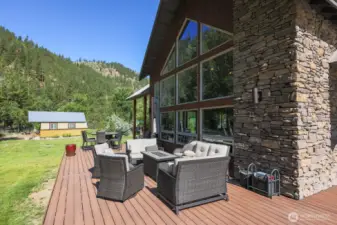 Back deck over looking river