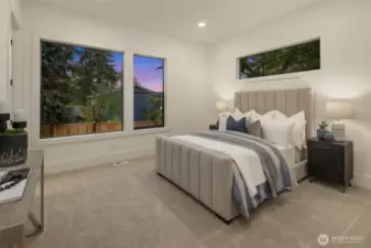 Main-floor guest suite with covered patio