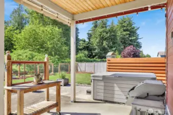 Private Outdoor Living Behind Home