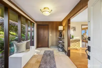 The welcoming formal entry.