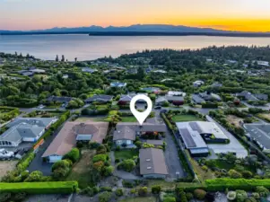 An aerial view of the property.
