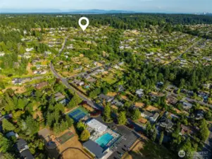 Located just two blocks away from the community pool and tennis.