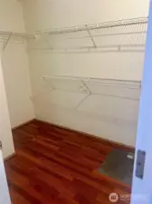 Primary walk in closet