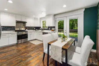 Dining room right off kitchen