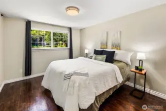 Well-sized bedroom receives great sun exposure