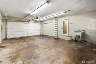 Spacious two car garage
