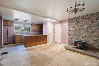 Open concept kitchen