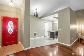 Entering the front door you will notice the beautiful Brazilian HW floors