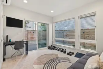 Guest bed #2 or office on the first floor with full fenced outdoor patio