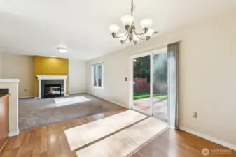 Living room view from the kitchen