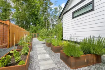 Custom corten planters.