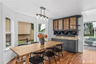 built in hutch in dining