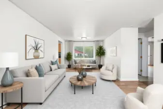 AI generated virtual Staging. Living room