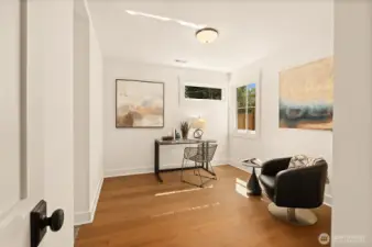 Main floor bedroom offers WFH options. Complete with private 3/4 bath....