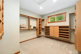 Owner Suite HUGE walk-in closet is very well designed!