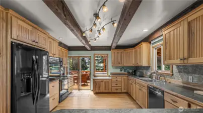 Kitchen with two ovens