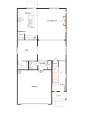 Optional: Convert den into bedroom on main with full bathroom