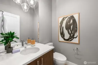 Powder room on the main floor.