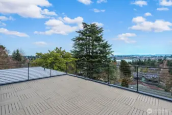 The spacious rooftop deck is a great place to enjoy summer.