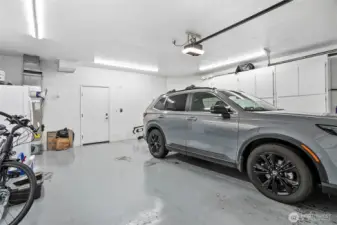 Two car garage with storage