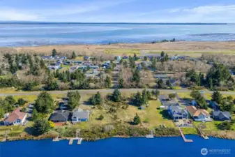 Unobstructed lake views! North Bay directly towards the rear.