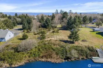 Unobstructed lake views! North Bay directly towards the rear.