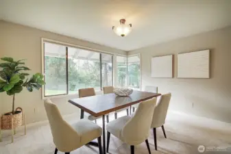 Dining facing sunny south