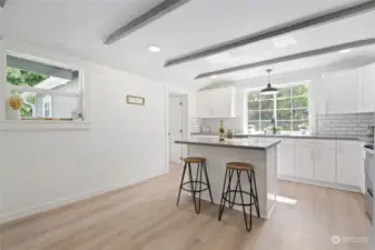 Spacious kitchen area, even room for a table and chairs.