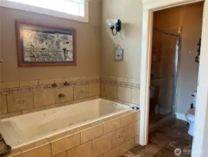 Jetted tub in Primary