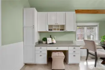 Office nook in kitchen