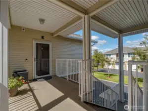 The breezeway provides a nice, private approach to the unit.