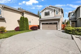 Welcome home! The over-sized driveway allows for plenty of parking.