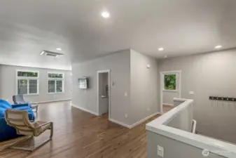 Upstairs is a cozy one bedroom home, that feels brand new!