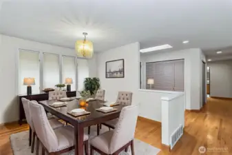 Formal dining - virtually  staged