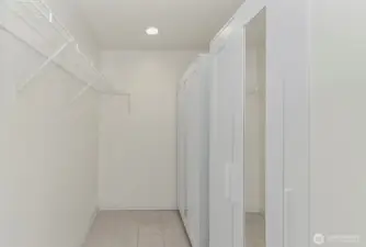Spacious master closet