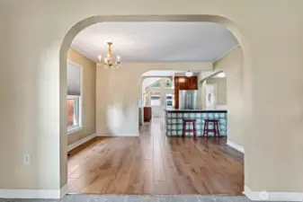 Open from front door to back door