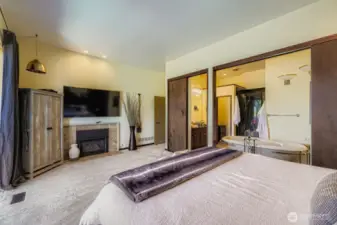 The Primary Suite includes a gas fireplace.