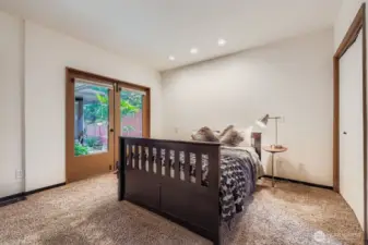 Guest bedroom #1 has a 3/4 en suite bath and separate exterior entry door.