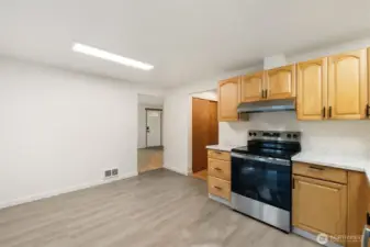 Attached storage space next to kitchen would be great as a pantry.