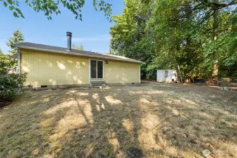 Large flat lot offers plenty of space for all your needs.