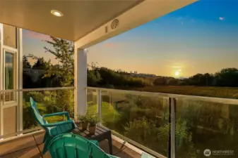 Sunset over the bird sanctuary