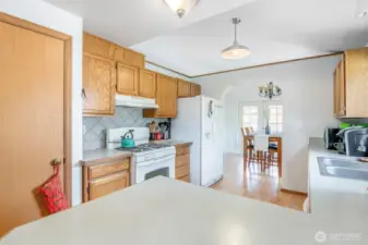Pull up a couple counter stools to eat in the kitchen!