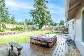 Relax in the hot tub year round!