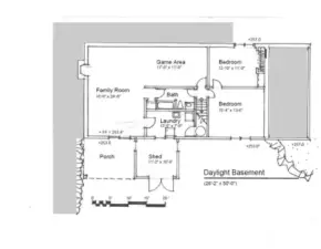 Layout of Basement floor plan