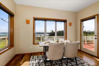 When the weather allows, take dinner outside and soak in the sun and salt air.