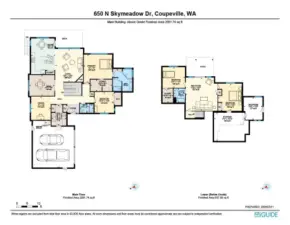 Full house floor plan with approximate dimensions.