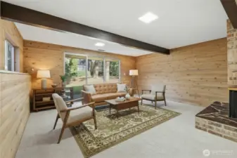 Virtually staged furniture ideas. Soo many options for this cozy space.