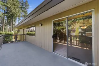 Upper deck for entertaining.