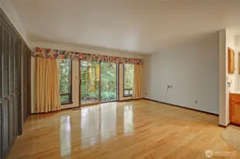 Primary bedroom with views to your private back yard.